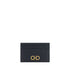 Ferragamo Card Holder – Black Calf Leather Wallet with Gancini Logo